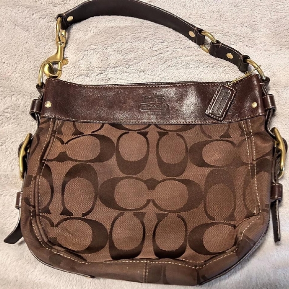 Coach Brown Signature Shoulder Bag - Picture 2 of 4